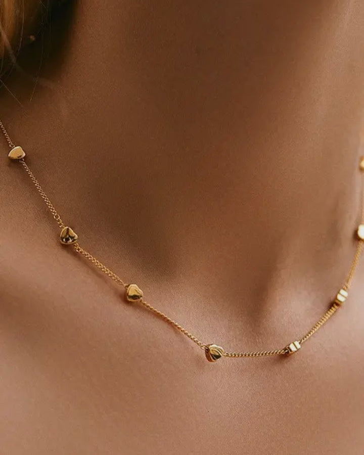 LUXE Aurora 18K Gold Plated Heart Charm Necklace