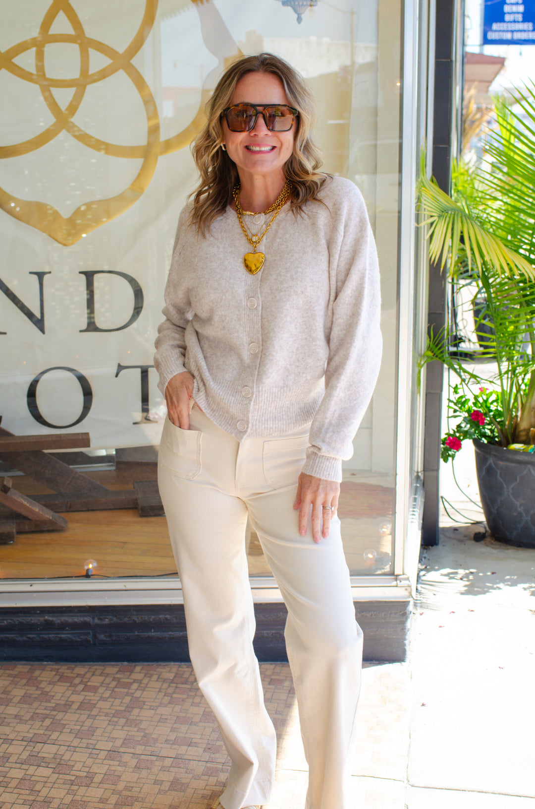 Cozy Vibes Button-up Cardigan in Oatmeal