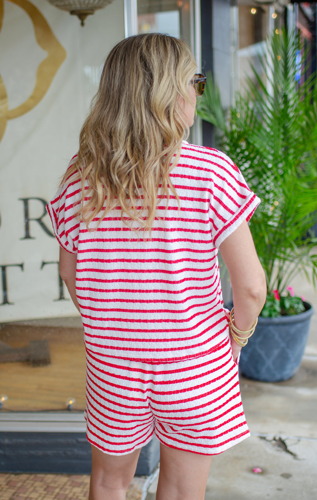 All I Need Striped Top in Red
