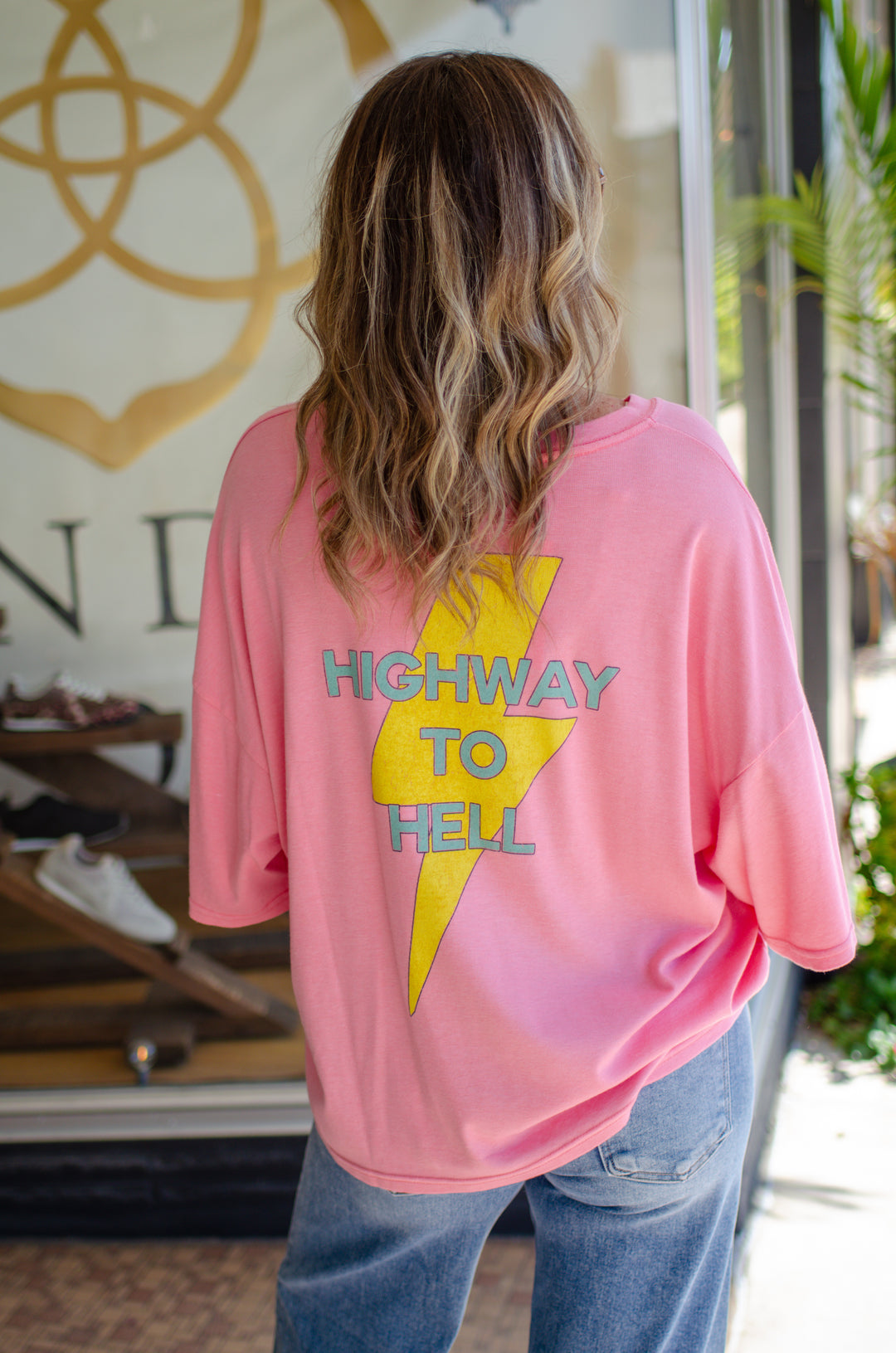 AC/DC 1979 World Tour Pink One Size Band Tee