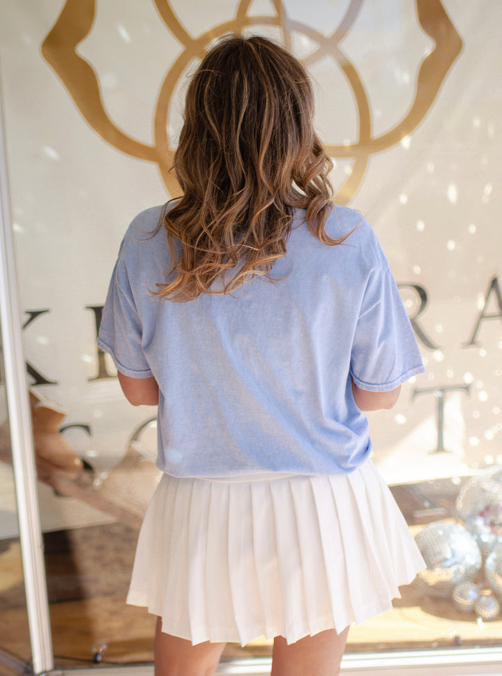 Perfectly Pleated Skirt with Built in Shorts in White