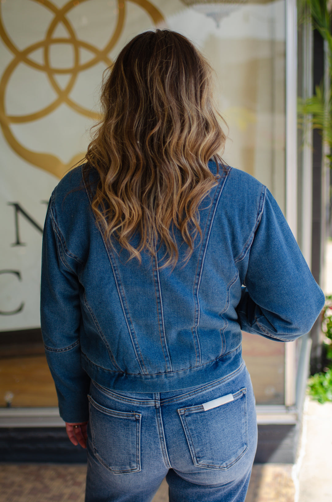 Take My Hand Medium Wash Shearing Denim Jacket