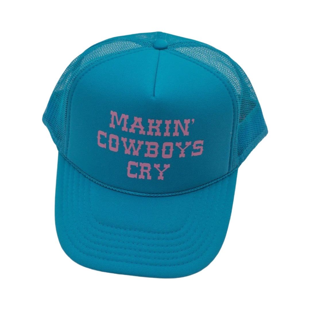 Makin' Cowboys Cry Trucker Hat in Blue