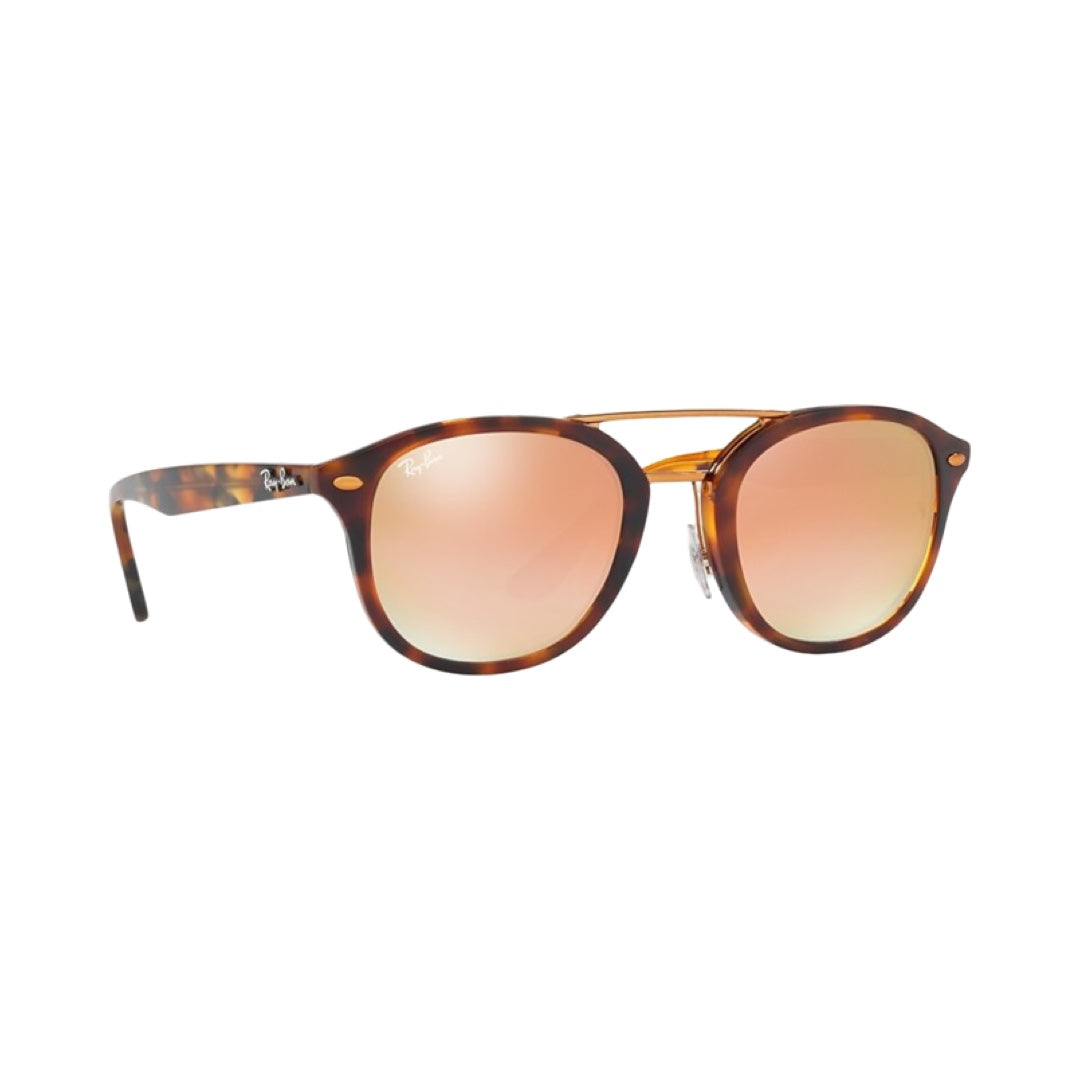 Ray-Ban Polished Tortoise with a Pink Mirror Lens RB2183 1127/B9 53