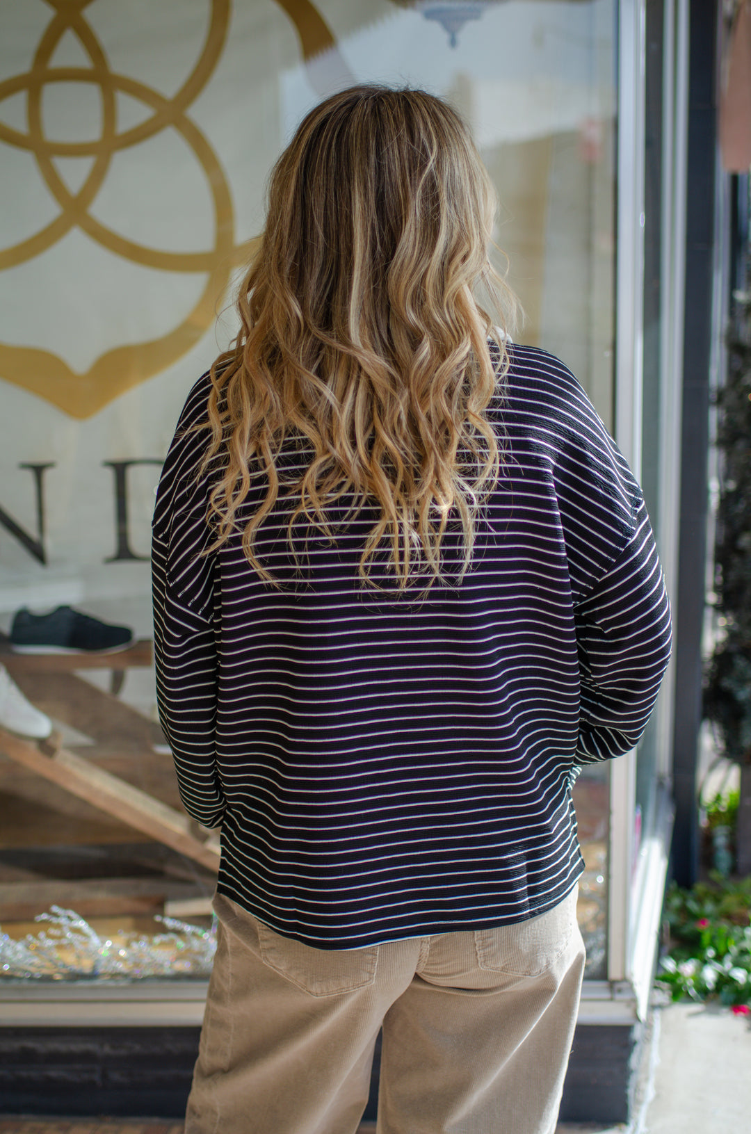 Make Your Day Black Stripe Rugby Shirt