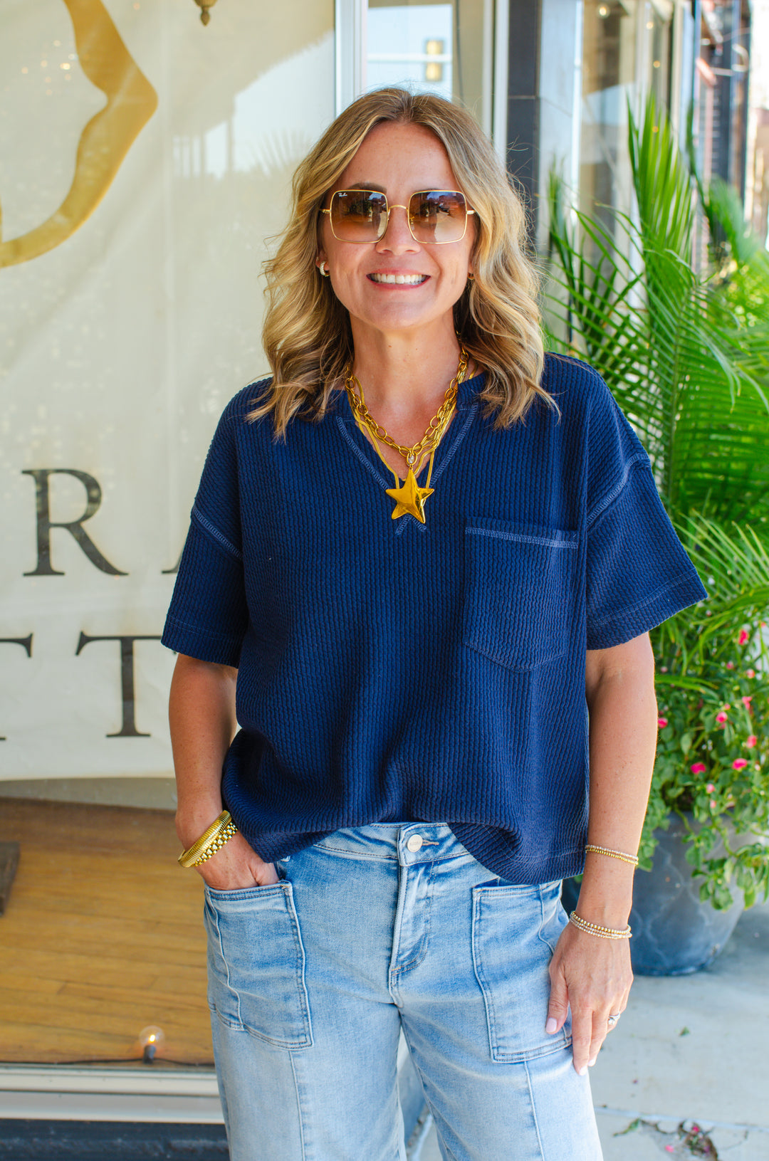 Everyday Comfort Top in Navy