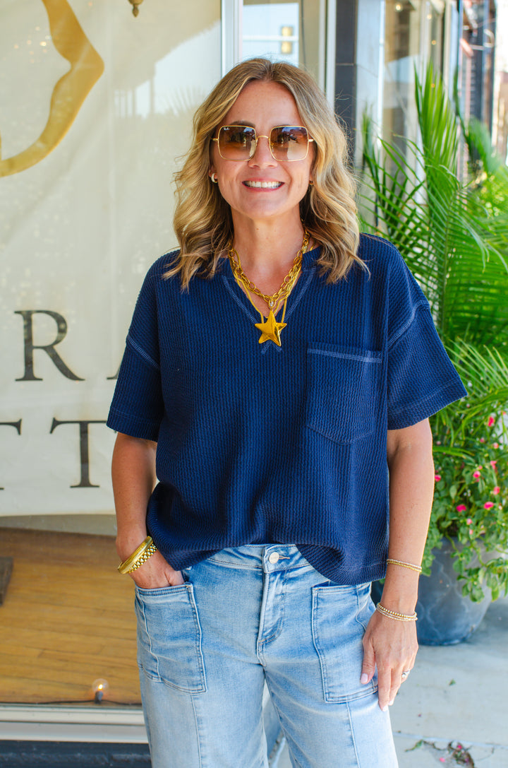Everyday Comfort Top in Navy