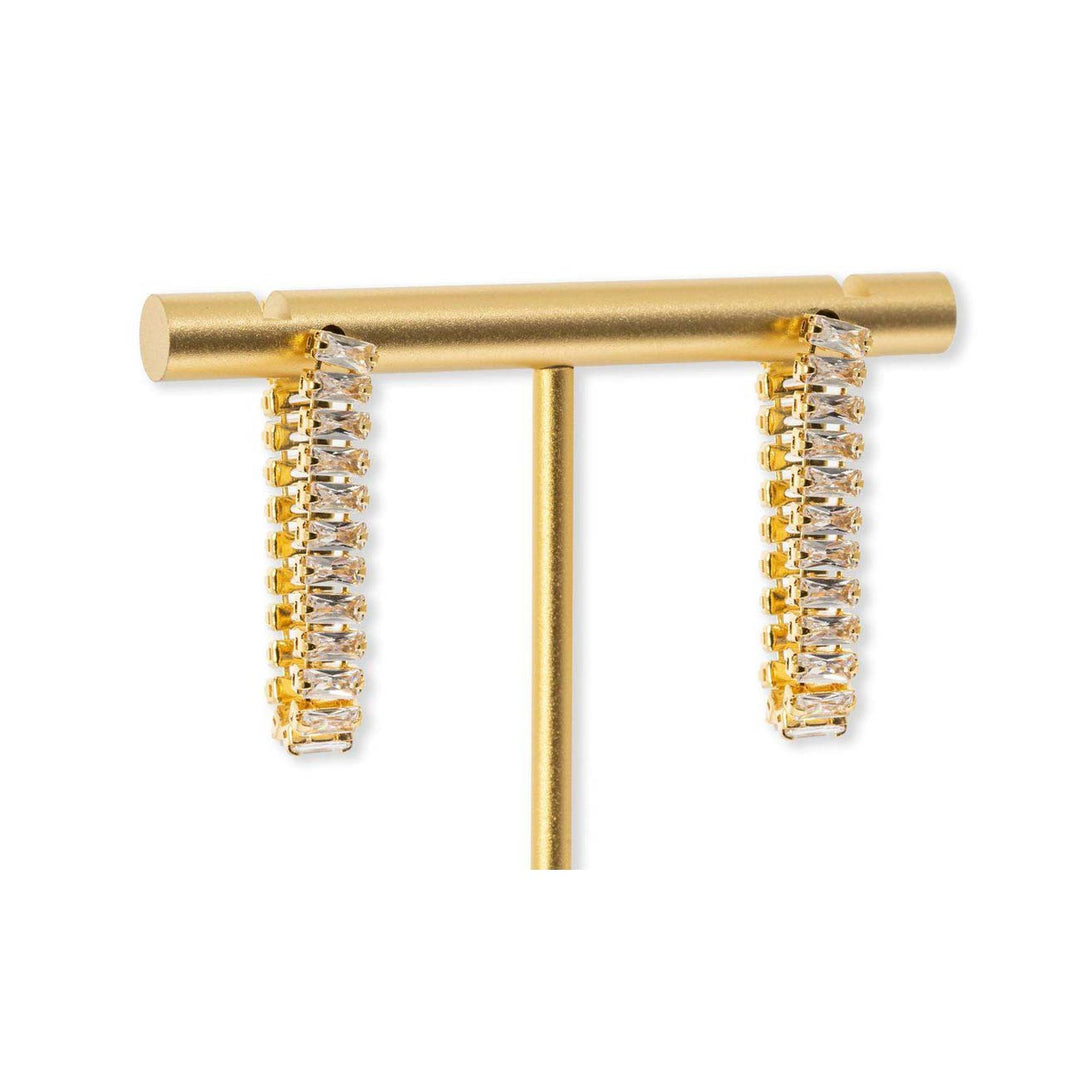 Bracha Ava Baguette Earrings in Gold