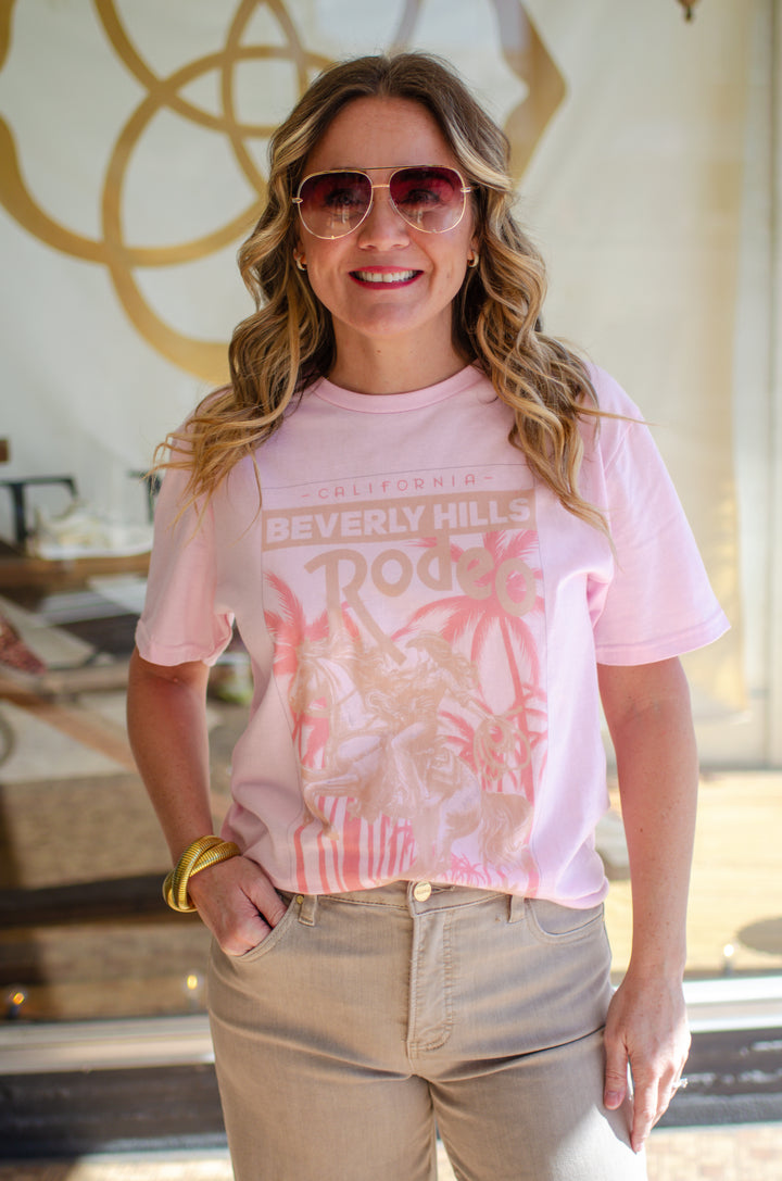 Beverly Hills Rodeo Drive Pink Graphic Tee