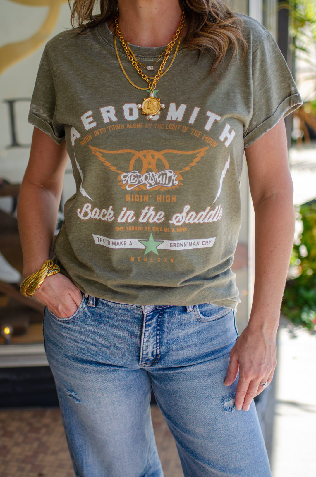 Aerosmith Burn Out Olive