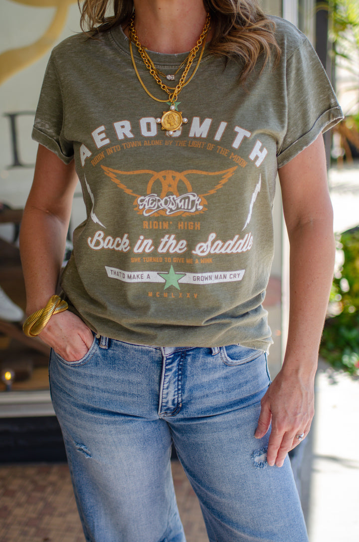 Aerosmith Burn Out Olive