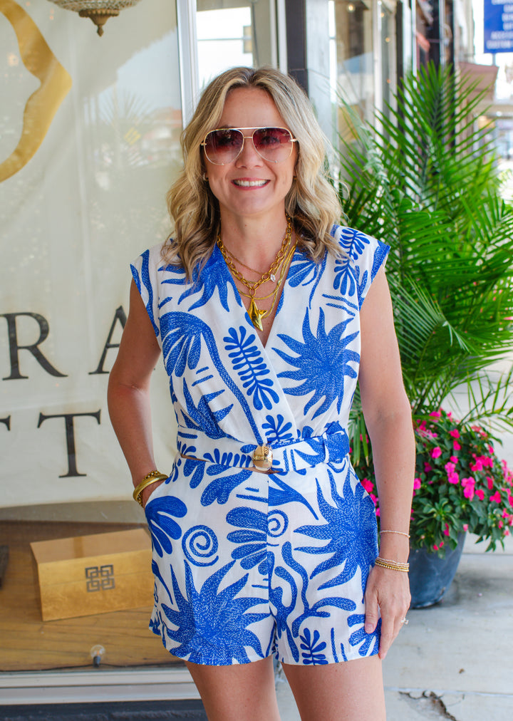 Tropical Dreams Top in Blue