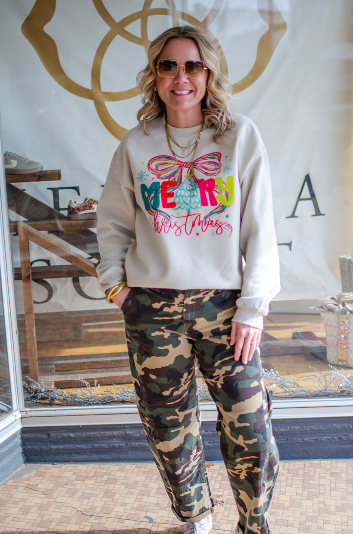 Risen High Rise Ankle Crop Camo Jeans