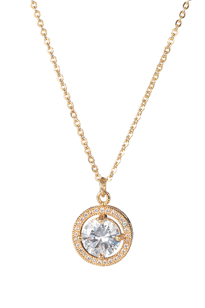 Gold 3MM Crystal Necklace