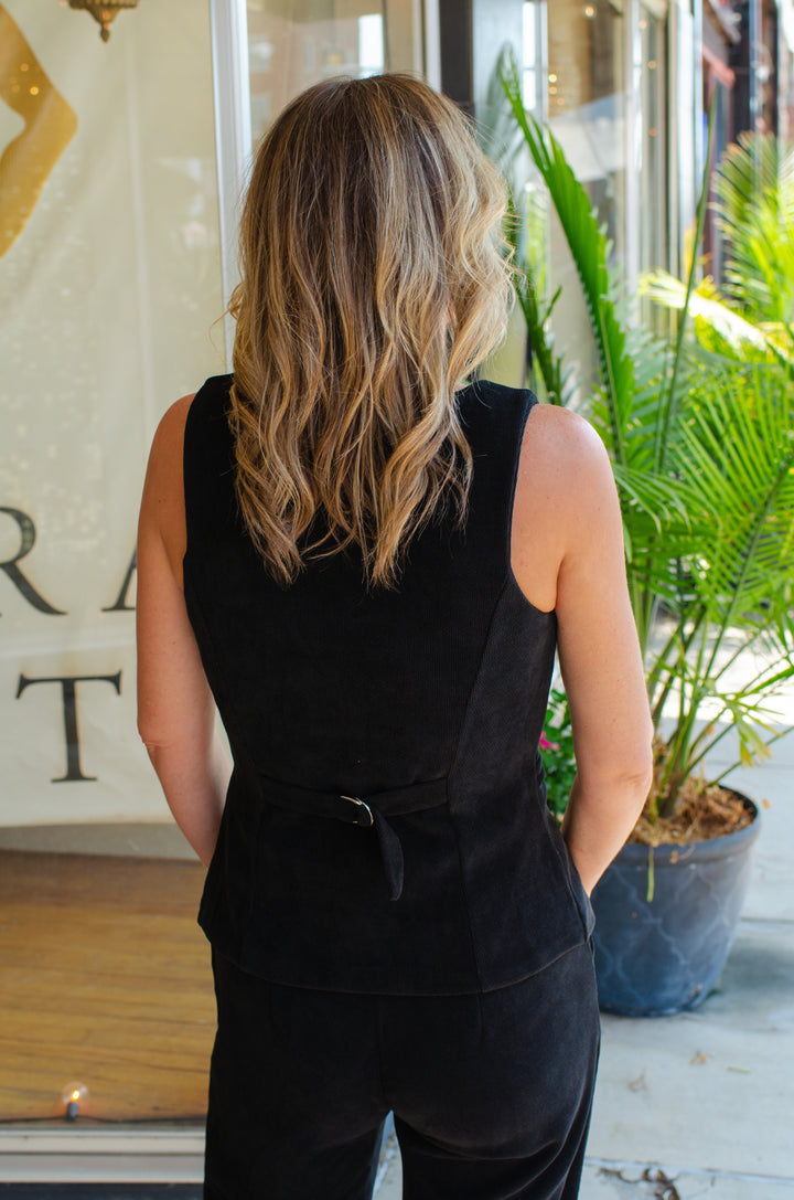 Lux Life Button Down Top in Black
