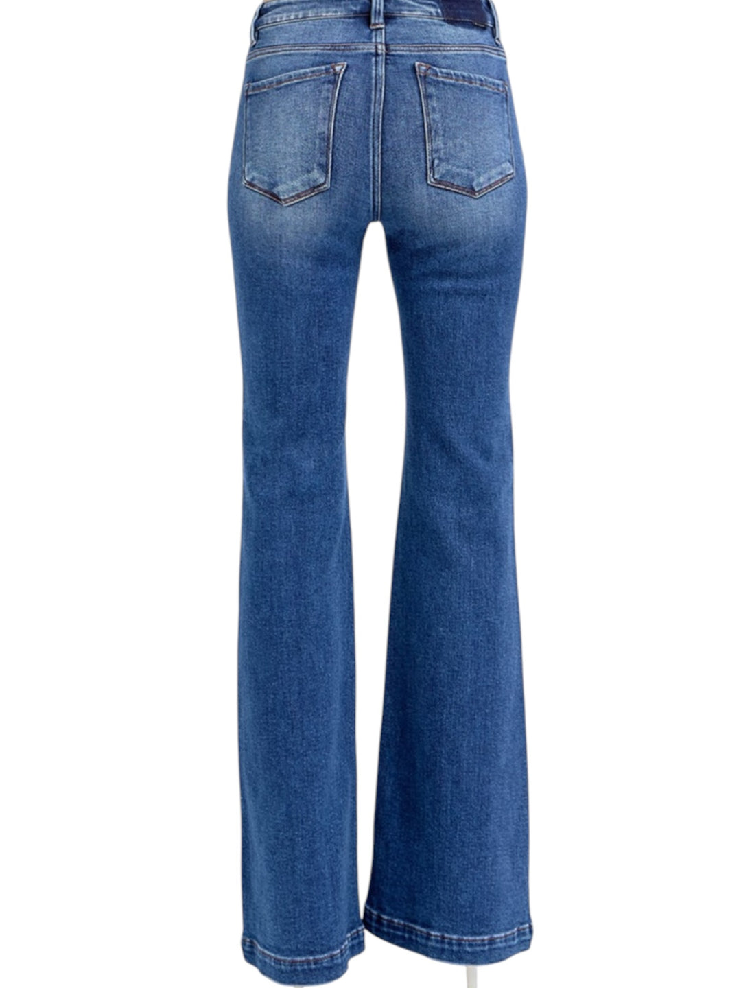 Risen Low Rise Flare Jeans in Dark Wash