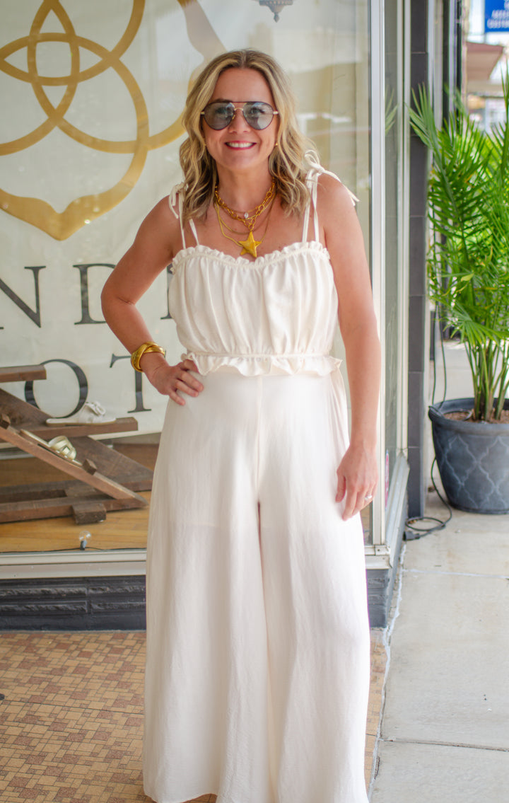 Take Heart Wide Leg Pant in Cream