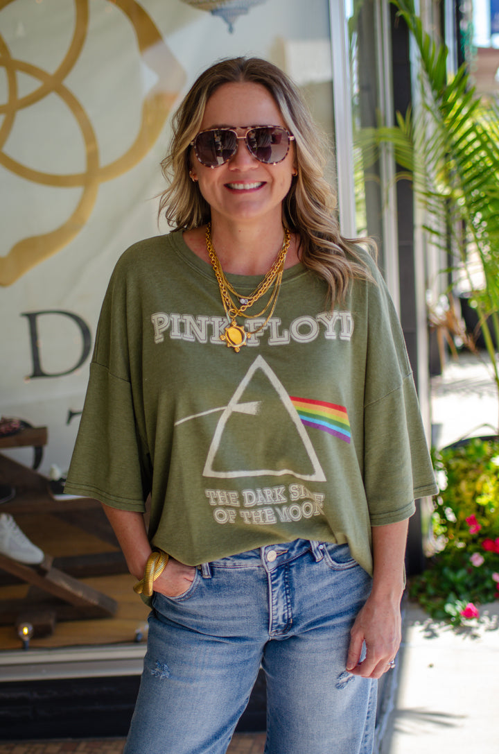 Pink Floyd Olive One Size Tee in Olive
