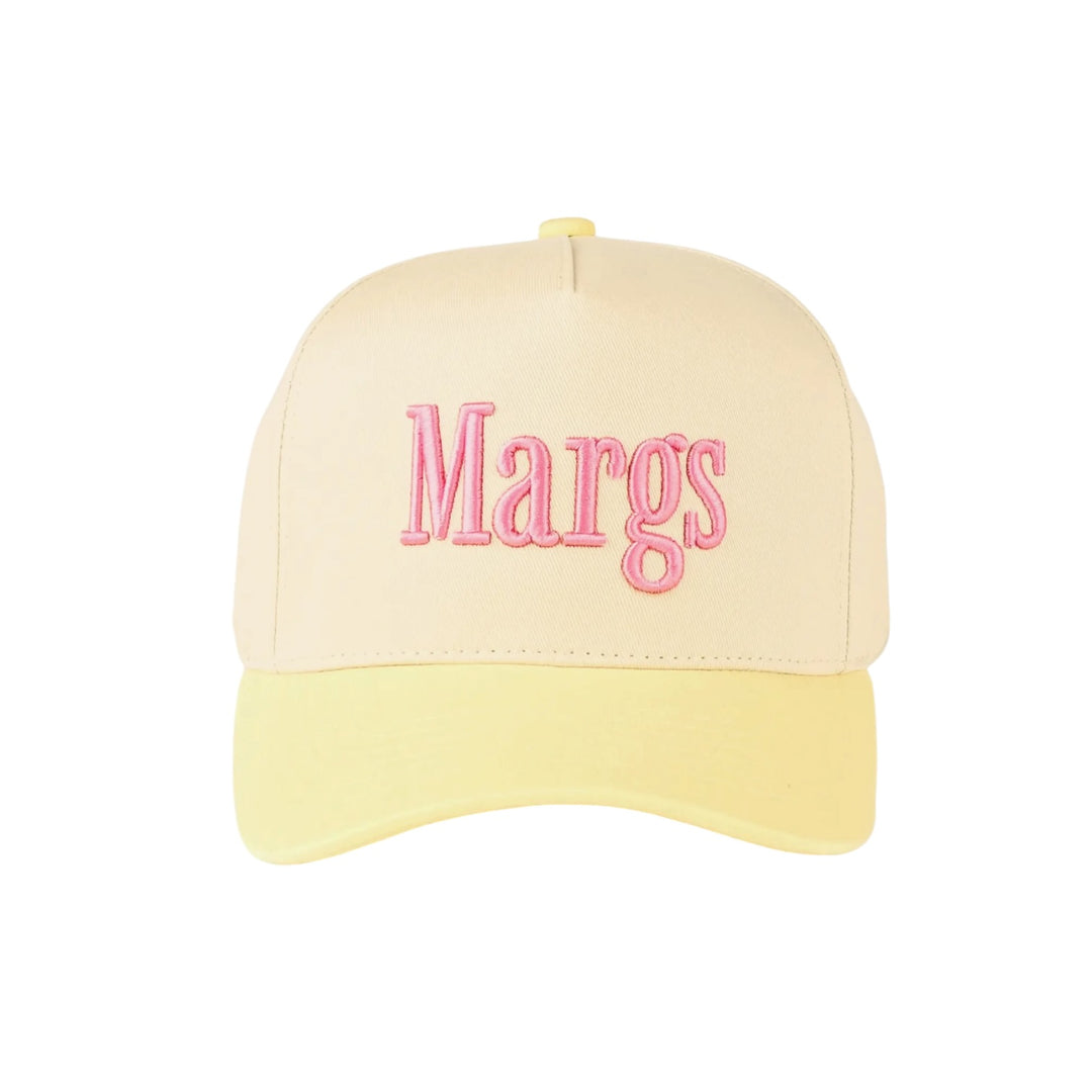 Margs Two-Tone Hat in Butter Yellow
