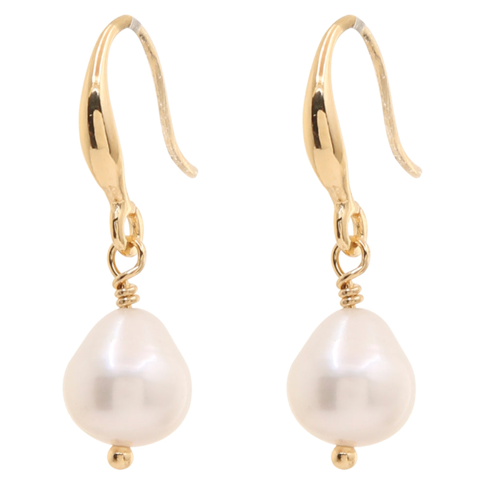 14K Dipped Pearl Drop Earring