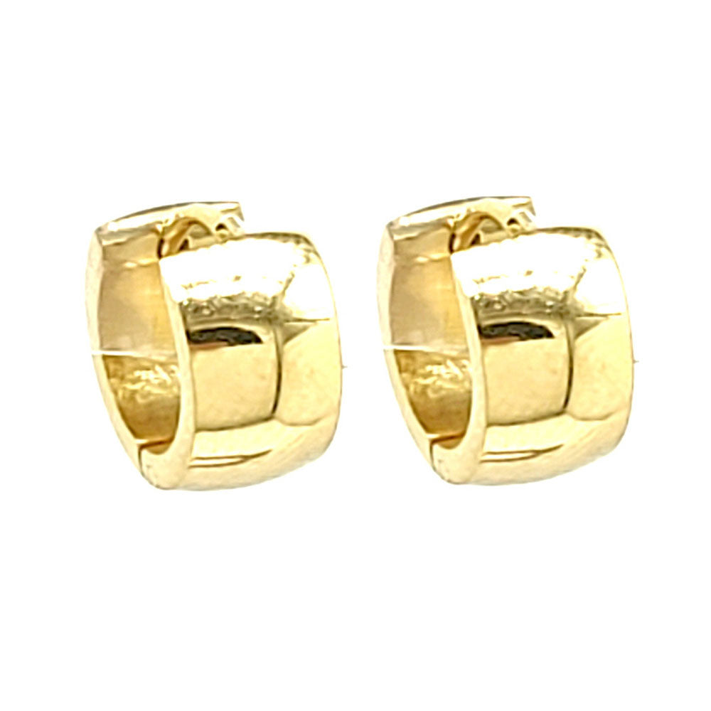Gold Stainless Steel Huggie Hoop Earring