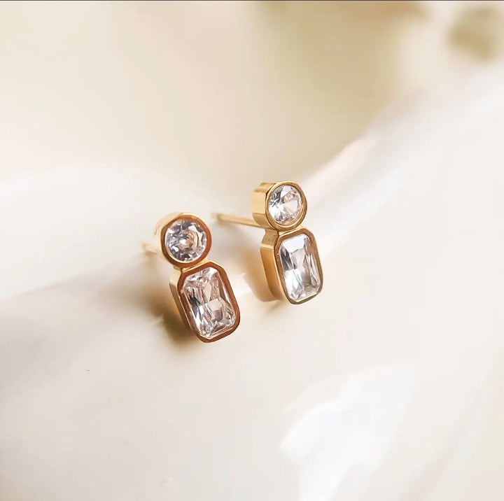 Luxe 18K Gold Plated Non-Tarnish Mini CZ Stud Earring
