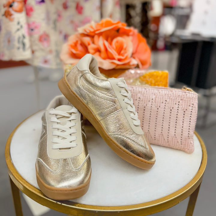 Metallic Gold Sneaker