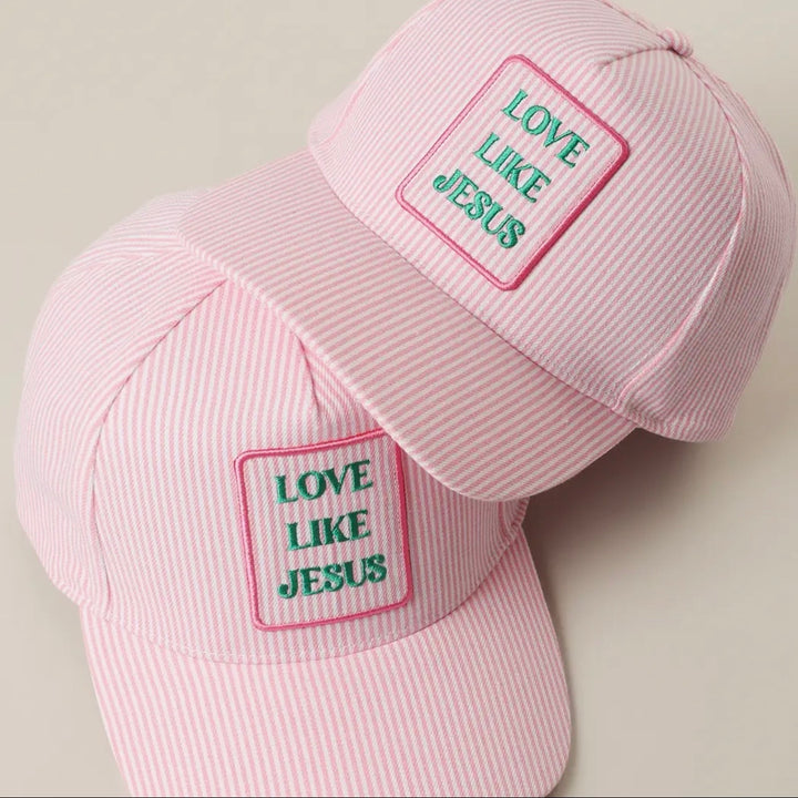 Love Like Jesus Embroidered Seersucker Hat