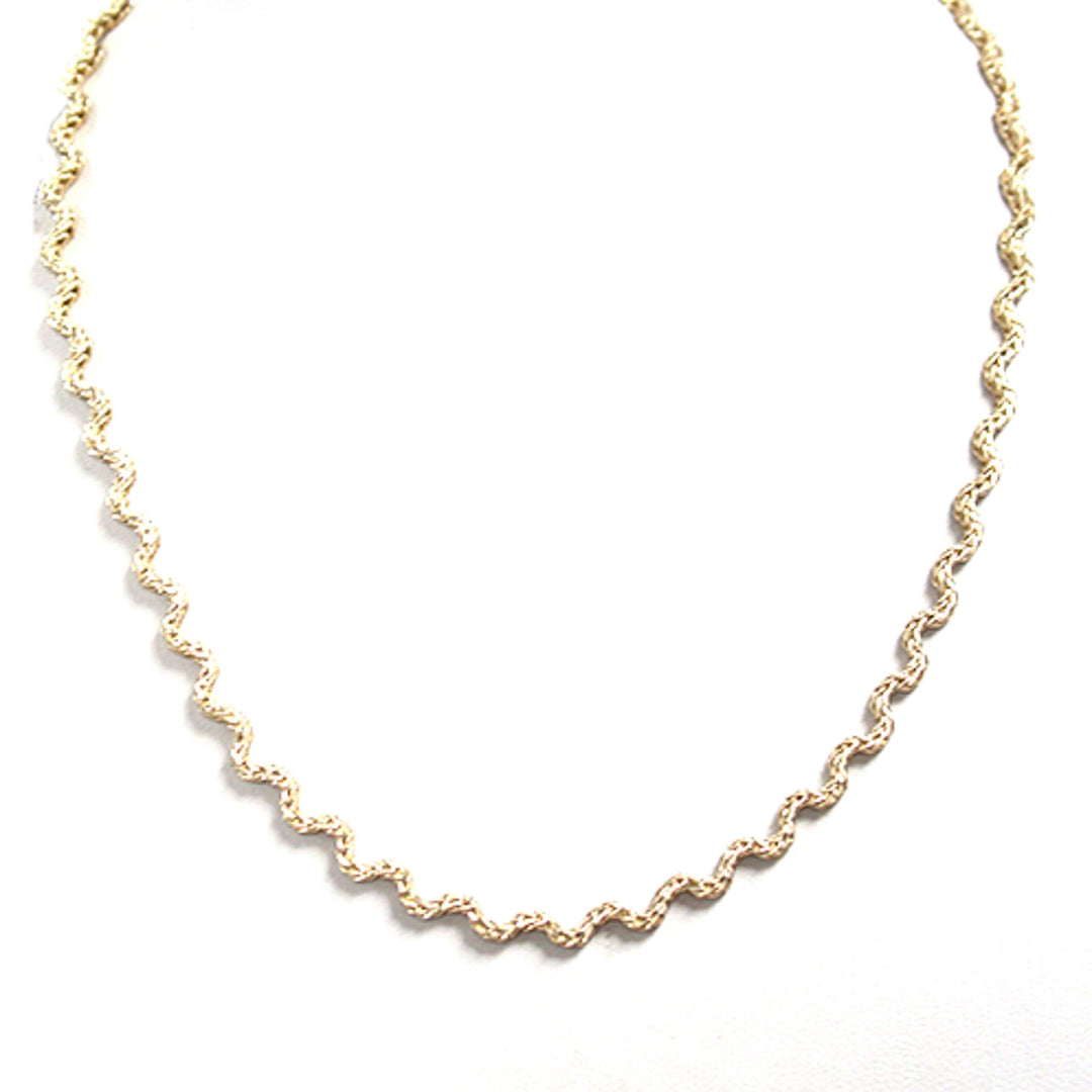 Gold Wave Chain Necklace