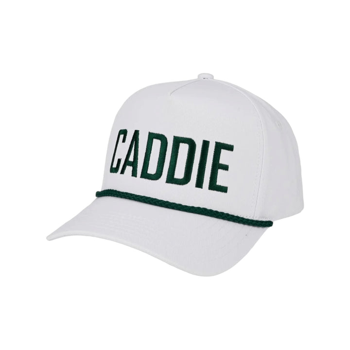 CADDIE Two-Tone Trucker Hat with Rope in White & Green