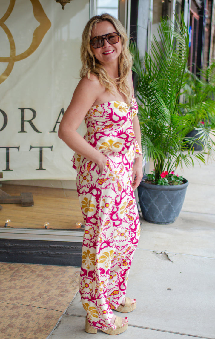 Morocco Moments High Rise Pants in Fuchsia