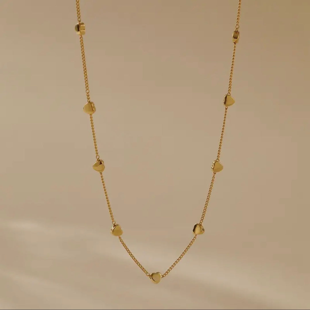 LUXE Aurora 18K Gold Plated Heart Charm Necklace