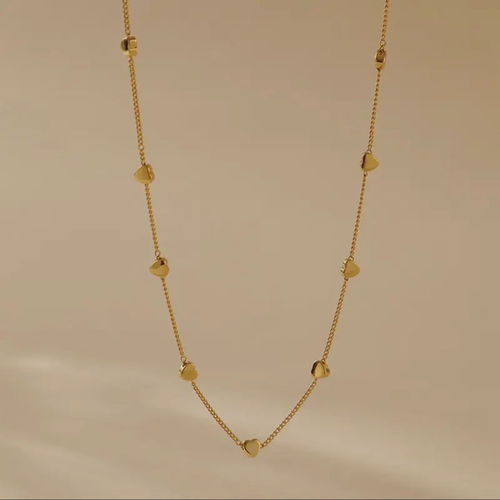 LUXE Aurora 18K Gold Plated Heart Charm Necklace