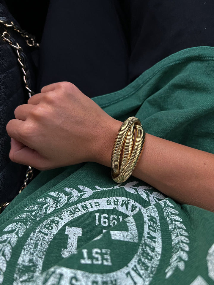 CHANSUTTPEARLS Triple Gold Emma Bracelet