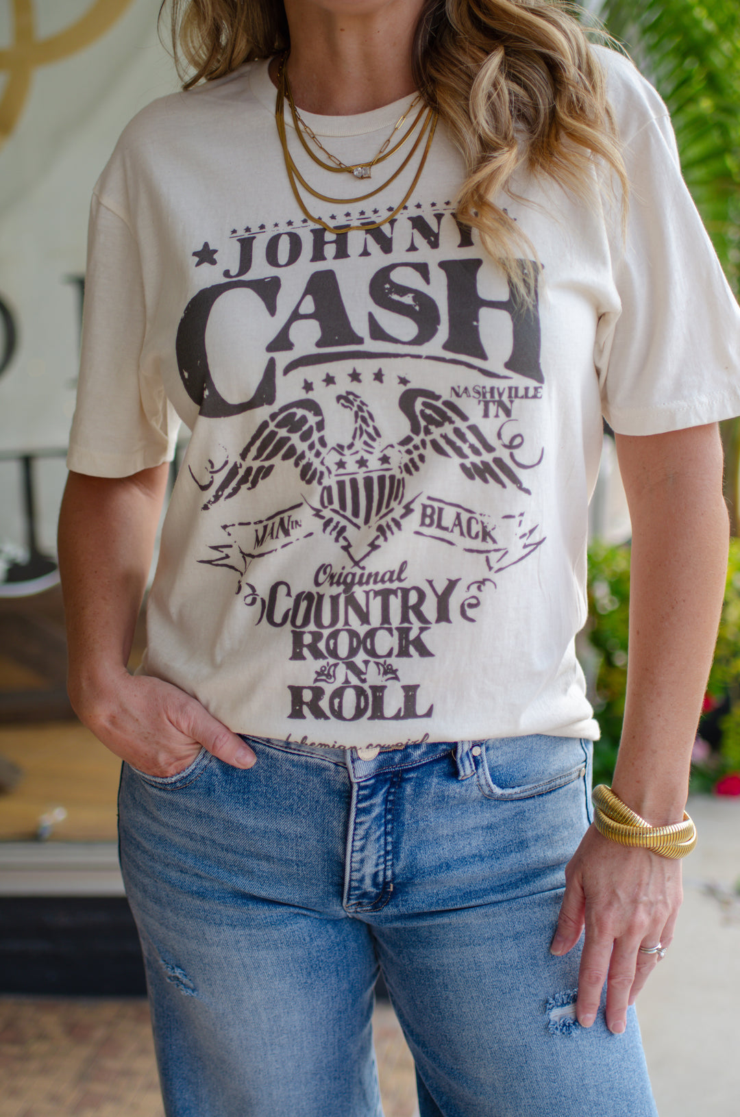 Johnny Cash Eagle Graphic Tee