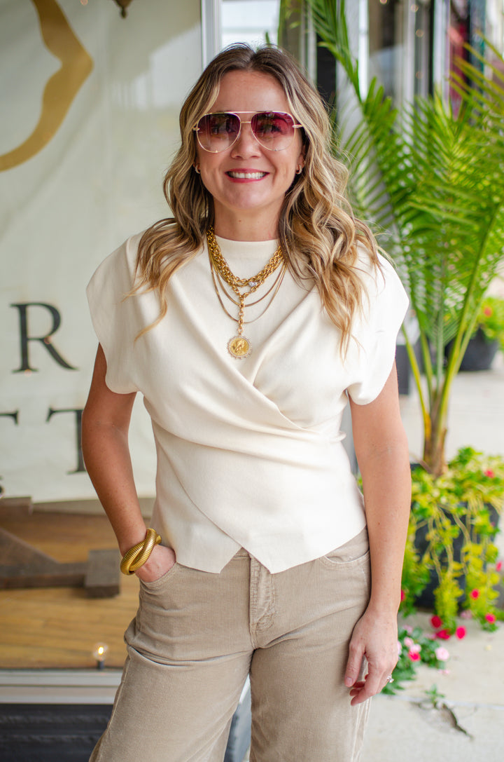 Classic Moment Sweater Top in Cream