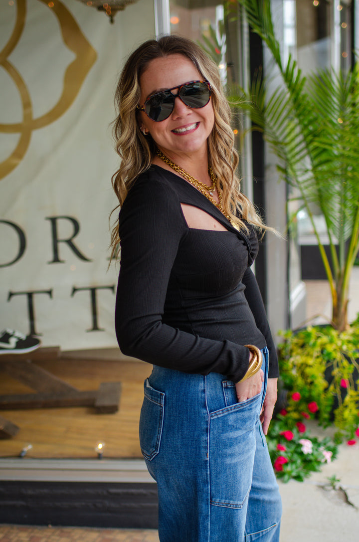 There She Goes Top in Black