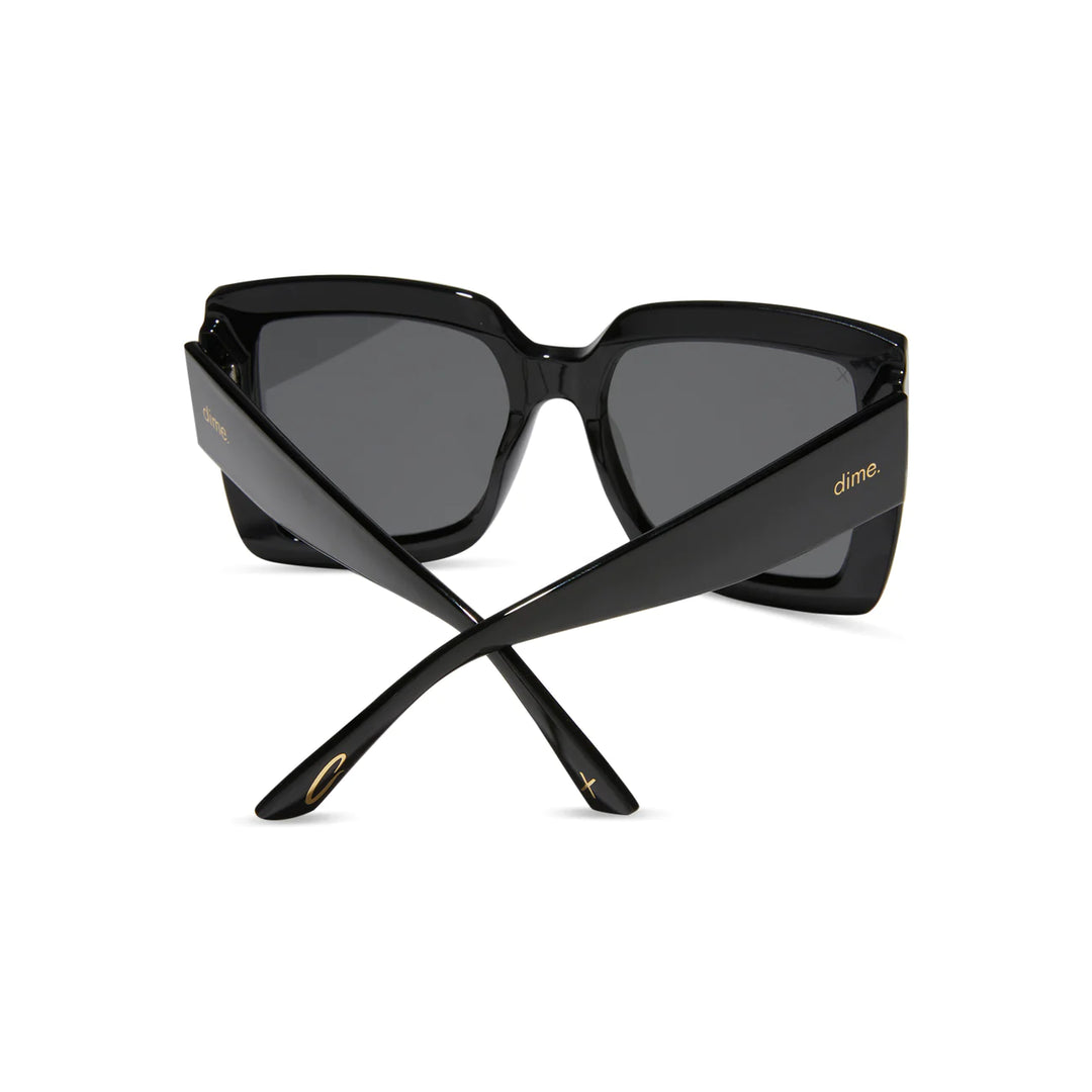 Dime-Onyx Black + Grey Polarized Sunglasses