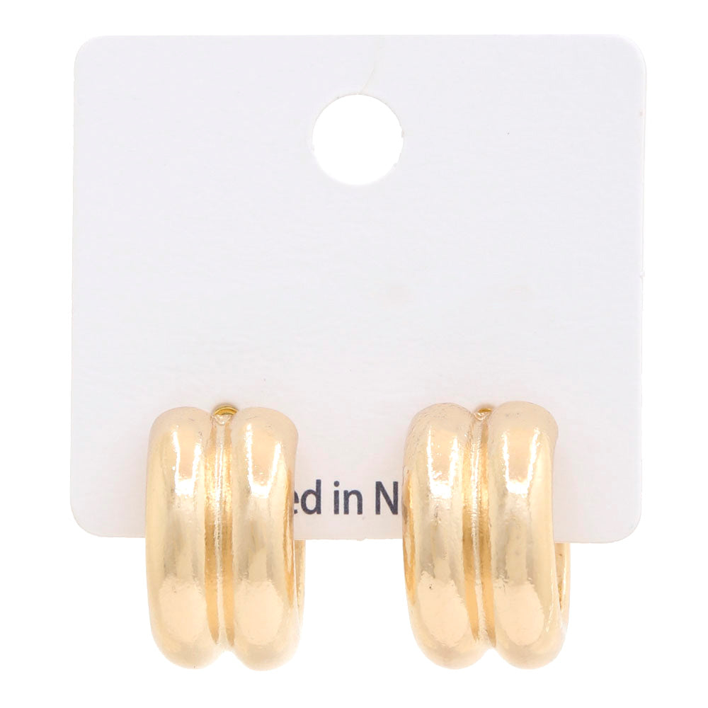 Gold Double Hoop Earring