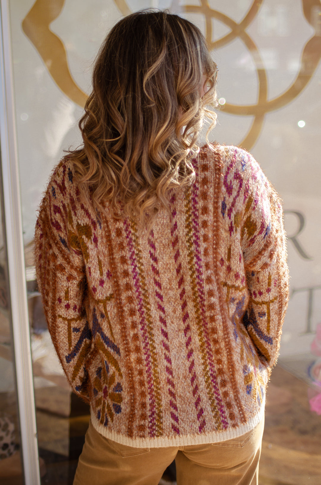 Winter Wonderland Oversized Knit Sweater in cream