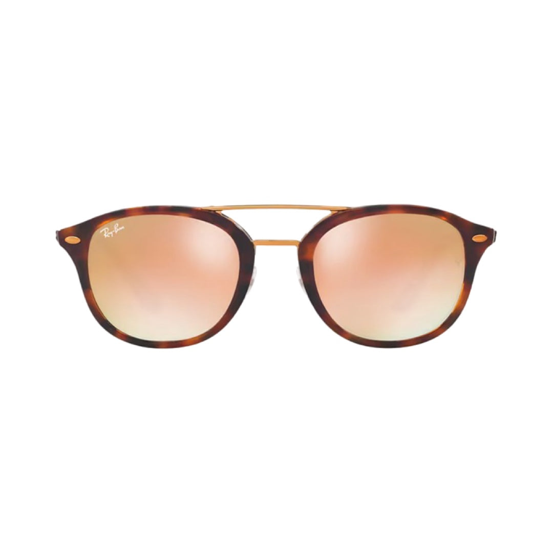 Ray-Ban Polished Tortoise with a Pink Mirror Lens RB2183 1127/B9 53