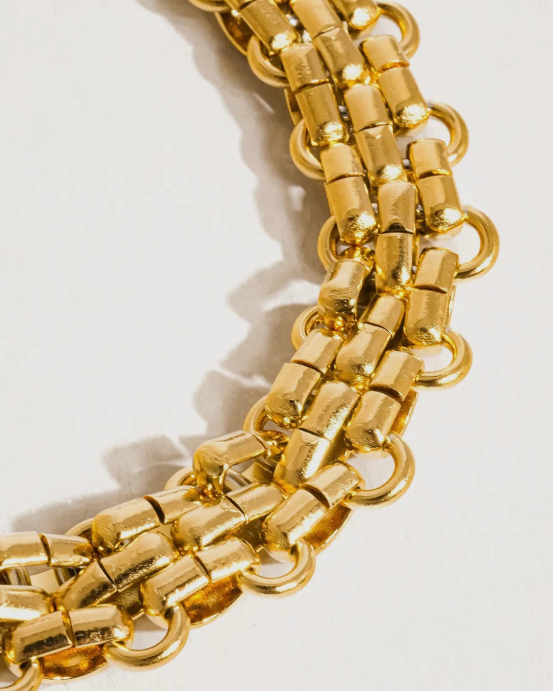 LUXE 18K gold Plated Weave Toggle Bracelet