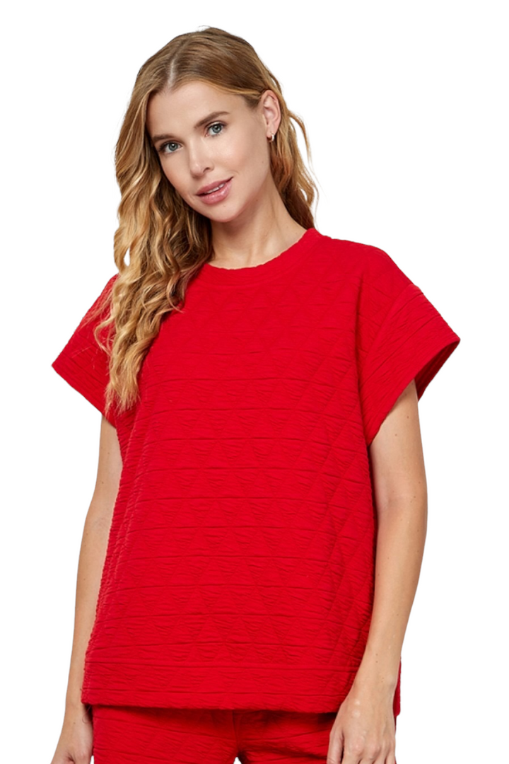 Fall Luxe Top-Red