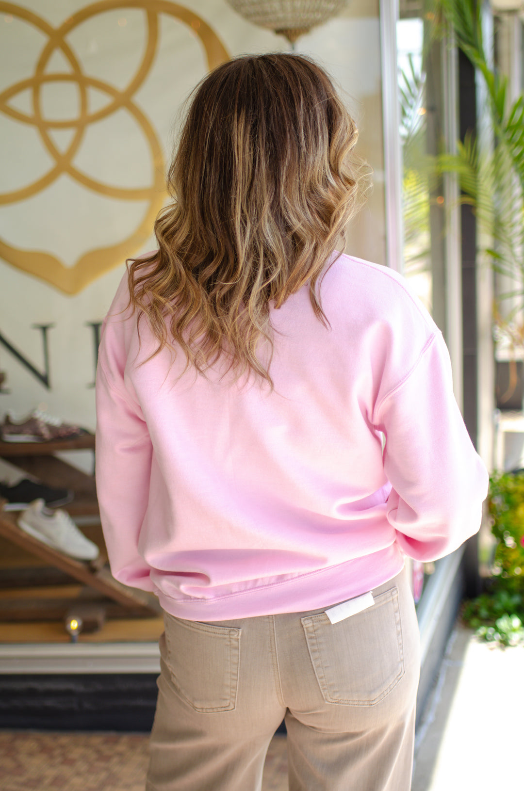 Freedom Set Us Free Oversized Sweatshirt in Pink