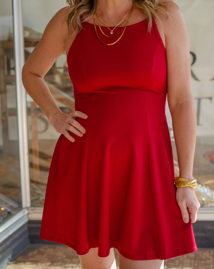 Date Night Red Bow Dress