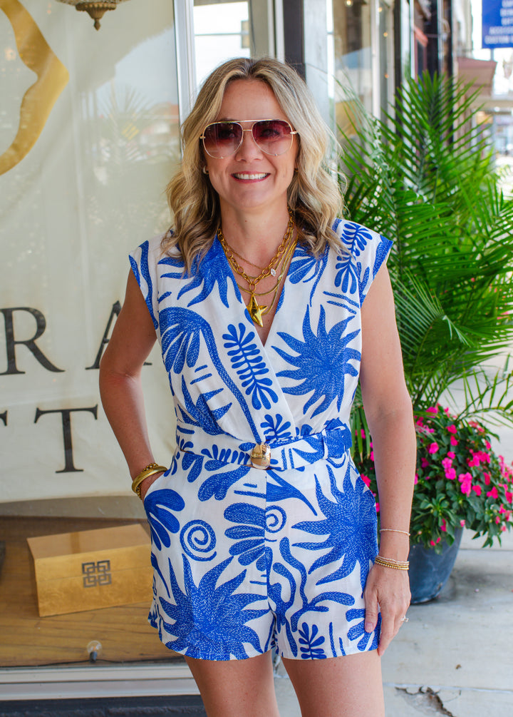 Tropical Dreams Short in Blue