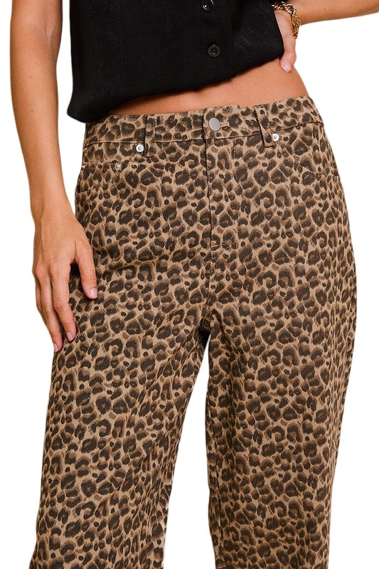 She's A Wild One Leopard Wide Leg Pants