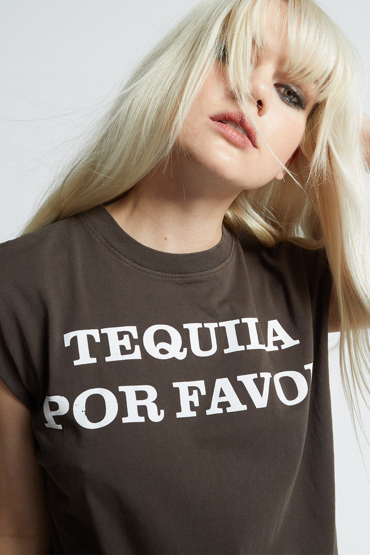 Tequila Por Favor Pepper Cut Sleeve Tee