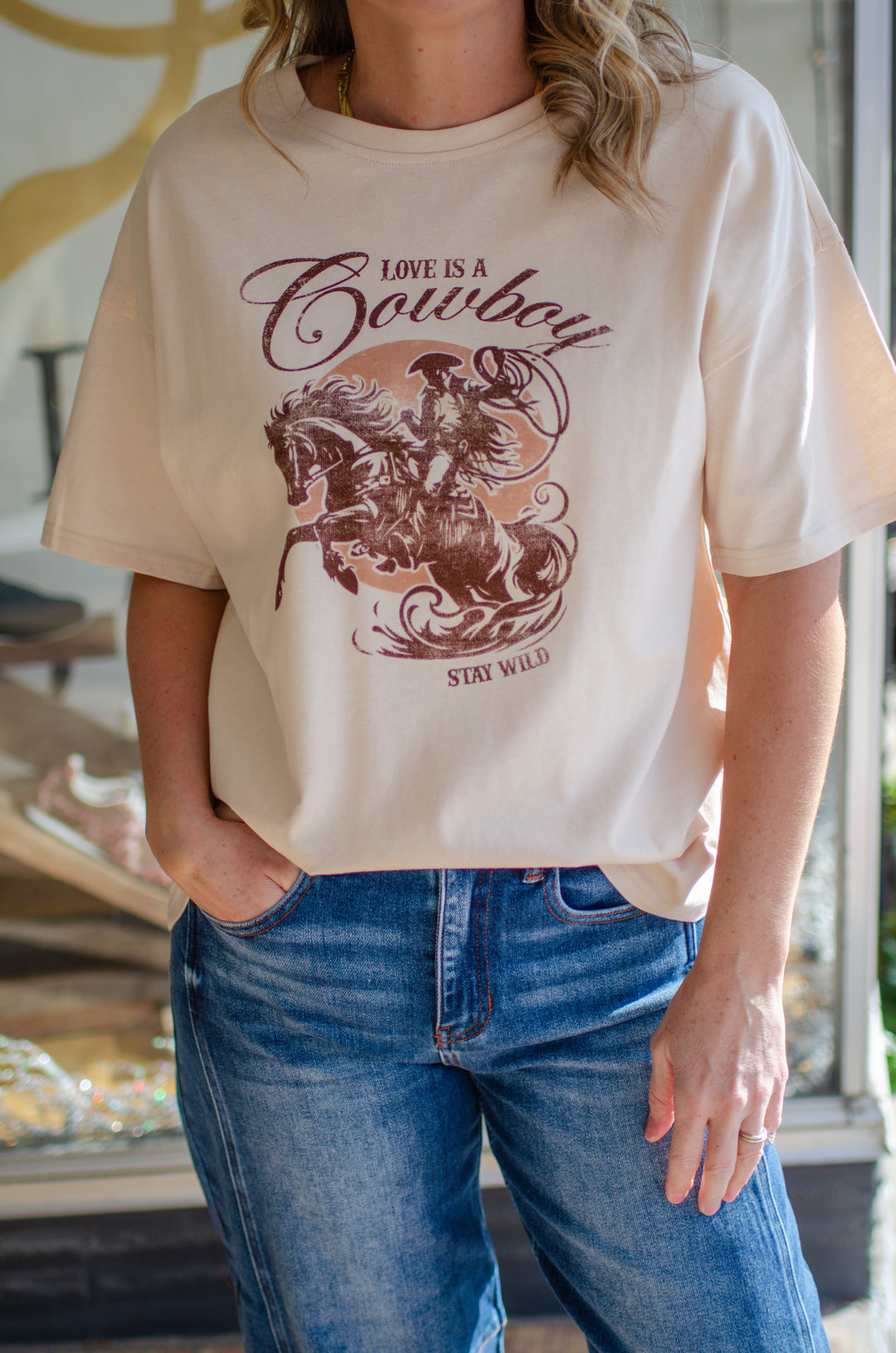 Cowboy Graphic Oversized Tee