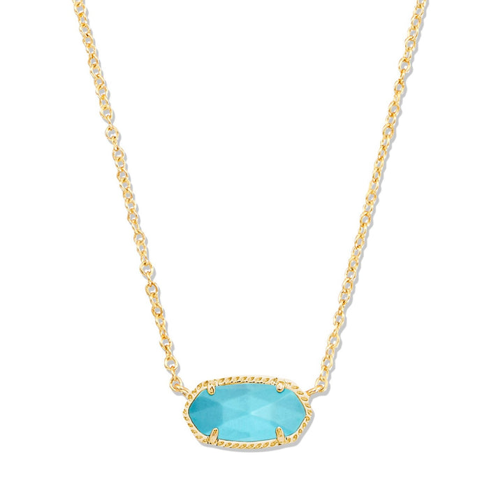 Kendra Scott Elisa Gold Pendant Necklace in Turquoise